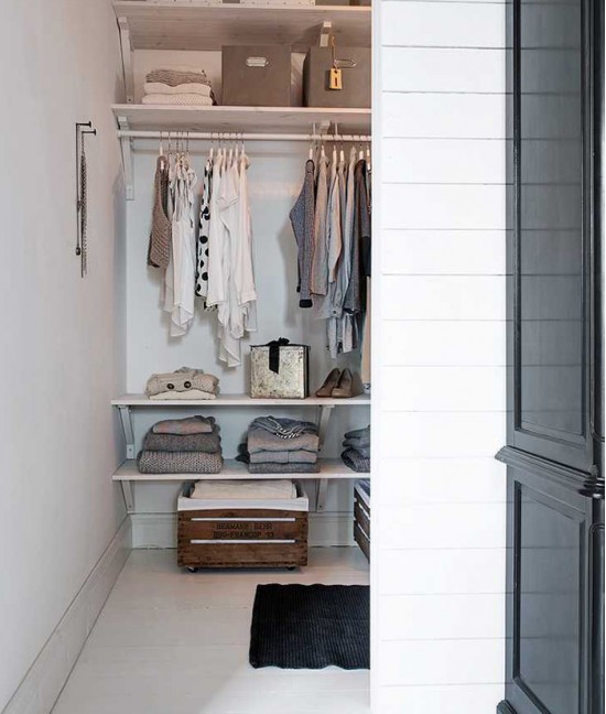 Дизайн кладовки гардеробной комнаты